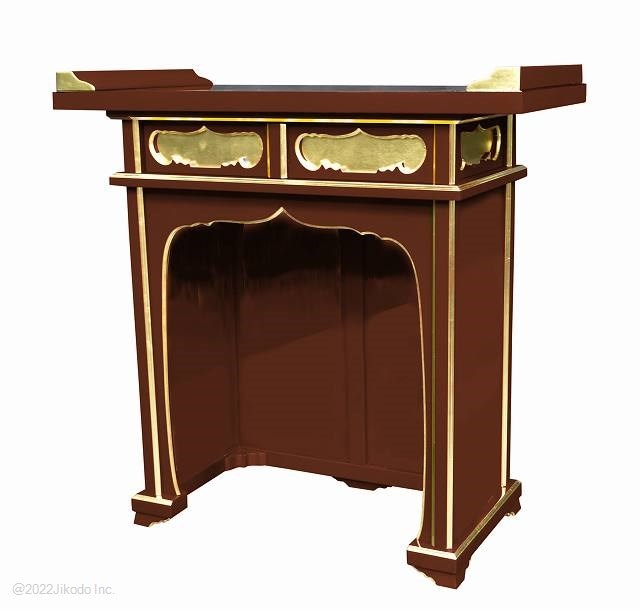 【寺院仏具】潤み塗り　椅子用導師机(幅75cmｘ高74cmｘ奥34)安心の国内自社工場製 (受注生産品)（商品番号11201u)