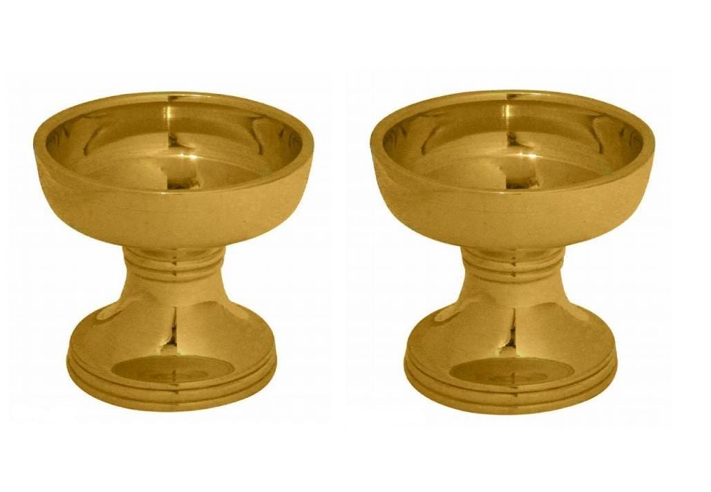 【寺院仏具】　仏器　　中型　一対　真鍮製　磨き　密教法具　国産品（受注生産品）　