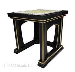 【寺院仏具】幅48センチ　黒塗りの導師様用椅子　安心の国産品　サイズ調整可能です　自社工場にて製作　木製高級寺院仏具通販(受注生産品)（商品番号61002k)