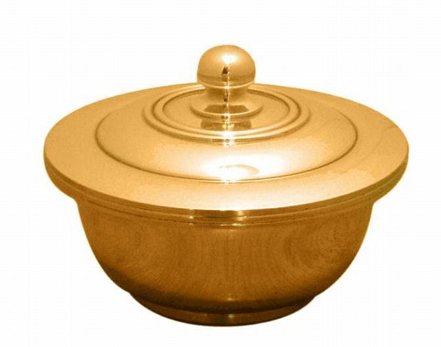 【寺院仏具】＜密教法具＞五器　1個単価　中型　真鍮製　磨き　国産品　(受注生産品)（商品番号6147）