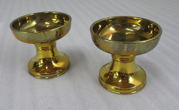 【特別販売品】仏器　別上大々　1対（口径10cm高さ9.2㎝)長期在庫品の為、特価セール価格　高級仏具通販　（管理番号7541)