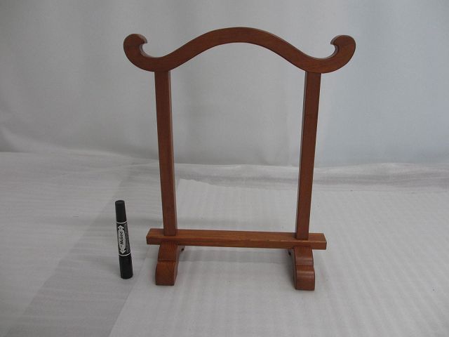 【特別販売品】欅半鐘台　七号　NO.7(幅約34.5cm×高さ約41cm×奥行約14.5cm) 在庫品特価　木製高級仏具通販 (管理番号8279)