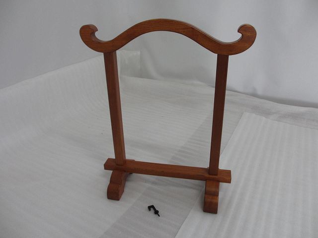 【特別販売品】欅半鐘台　七号　NO.8(幅約34.5cm×高さ約40.5cm×奥行約14.5cm) 在庫品特価　木製高級仏具通販 (管理番号8281)