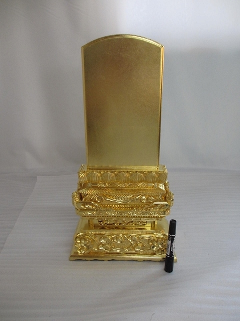 【特別販売品】櫛形出高欄　位牌(幅約28cm×高さ約54.5cm×奥行約10cm) 在庫品特価 木製高級仏具通 (管理番号8322) 