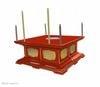 【寺院仏具】朱塗り　高級護摩壇　3.5尺　壇のみ(天板に60センチ角のステンレスプレート付)　密教法具　祈祷・供養・護摩焚き　国内自社工場制作の高級木製仏具　(受注生産品)(商品番号10221s）|護