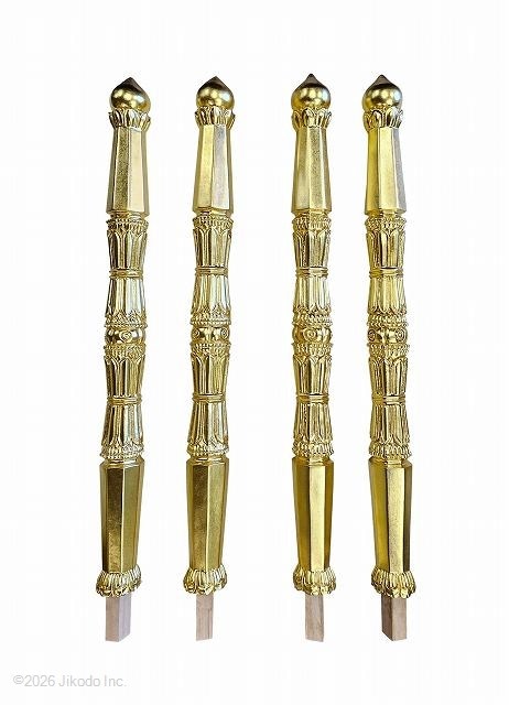 【寺院仏具】　四?徹棒4本　一組セット　木製　密教法具　四けつ棒　シケツ棒(受注生産品)(商品番号6203）