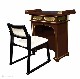 【寺院仏具】潤み塗り　椅子用導師机と本堂用椅子　(幅75cmｘ高74cmｘ奥34)安心の国内自社工場製 (受注生産品)（商品番号11202u)|焼香机・導師机
