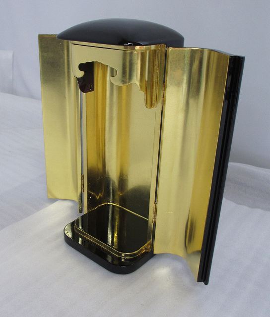 【特別販売品】黒塗り　丸厨子　金具なしNO.1(内寸幅12cm高26.5cm奥9cm)長期在庫品の為、特価価格　木製高級仏具通販　(管理番号7653)