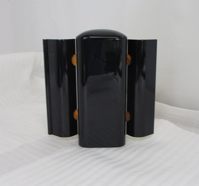 【特別販売品】黒塗り　丸厨子　金具なしNO.1(内寸幅12cm高26.5cm奥9cm)長期在庫品の為、特価価格　木製高級仏具通販　(管理番号7653)