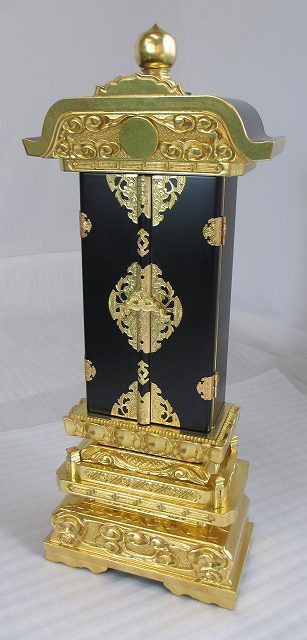 【特別販売品】純三方金　中京形五重過去帳回位牌　9号　ガラス無(総高さ61㎝)長期在庫品の為特価価格　高級仏具通販　(管理番号7664)