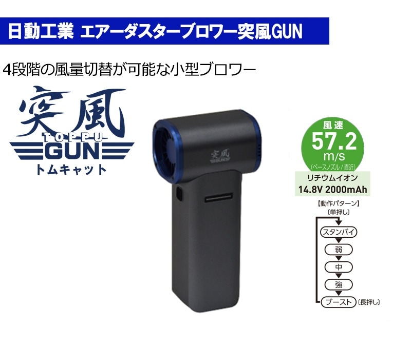 日動工業 エアダスターブロワー TPG-PI-M 日動工業株式会社｜エアダスターブロワー 突風GUN トムキャット