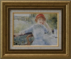 【代引不可】レストランの椅子に座るアルフォンテーヌ ルノワール【世界の名画・複製画・ポスター・レプリカ】【送料無料】【smtb-k】【w2】【FS_708-7】【H2】