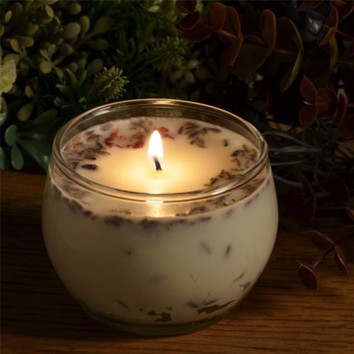 「真正ラベンダーの精油」 手作りアロマ大豆キャンドル