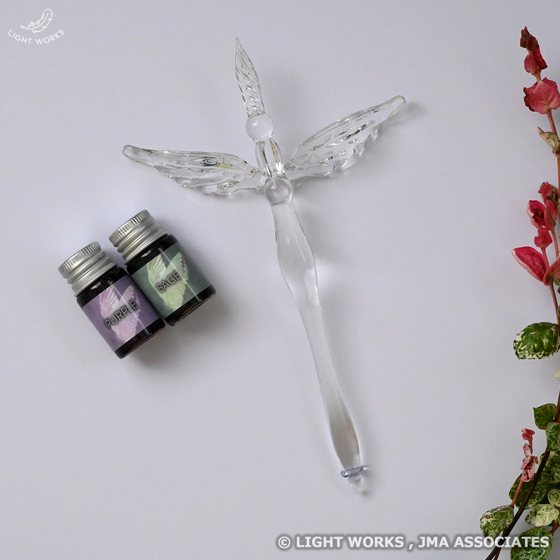 天使のガラスペン（ラメインク2種付き）