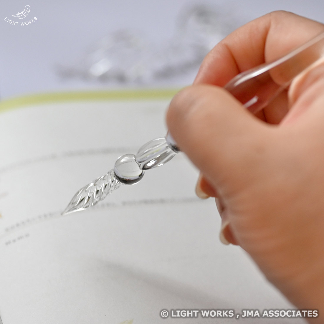 天使のガラスペン（ラメインク2種付き）