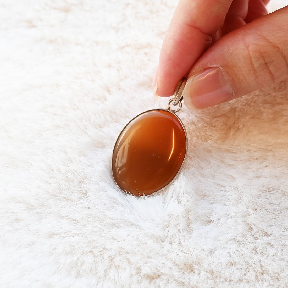 ペンダントトップ(オレンジアゲート)