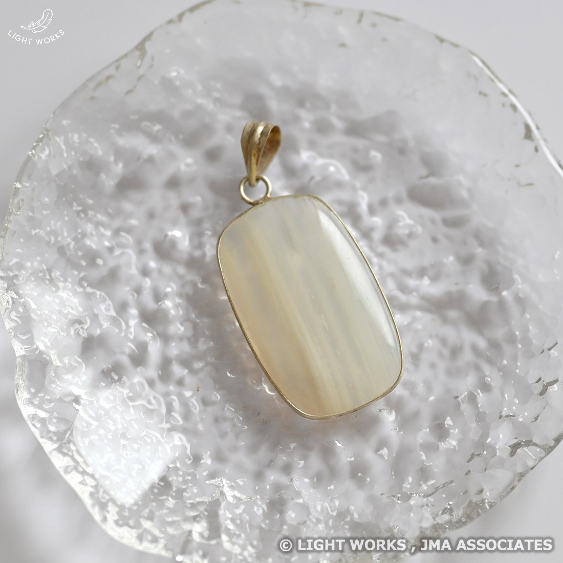 ペンダントトップ（ホワイトアゲート）｜ライトワークス