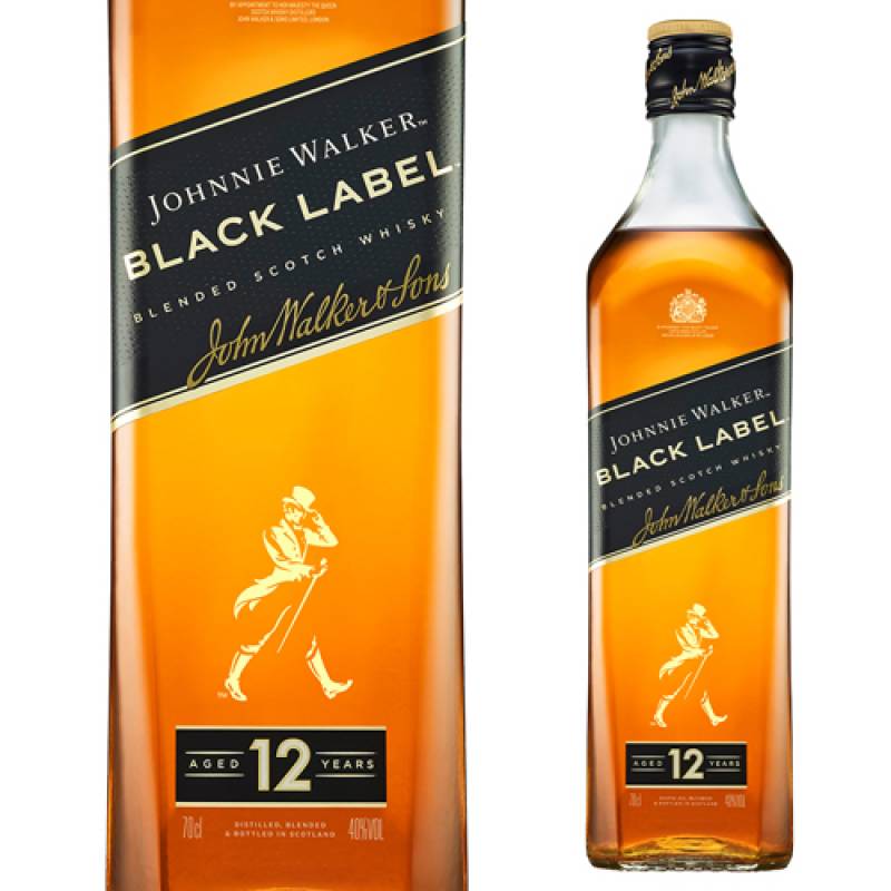 2本　Johnnie Walker Black Label ウイスキー特級 ジョニー ウォーカー 黒ラベル ブラック 40度 700ml 正規品 箱無し
