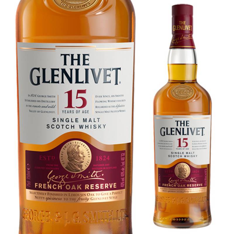 グレンリベット 15年＜フレンチオークリザーブ＞ 40度 700ml<br>スコッチウイスキー THE GLENLIVET scotch whisky [長S]