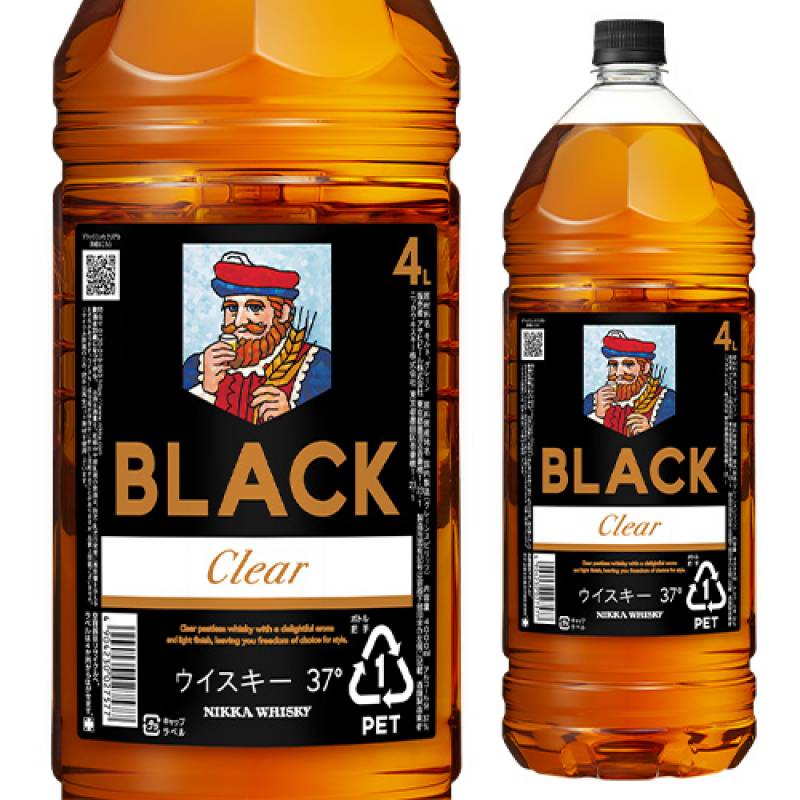 4本まで1梱包】 ニッカ ブラックニッカ クリア 4L(4000ml)<br
