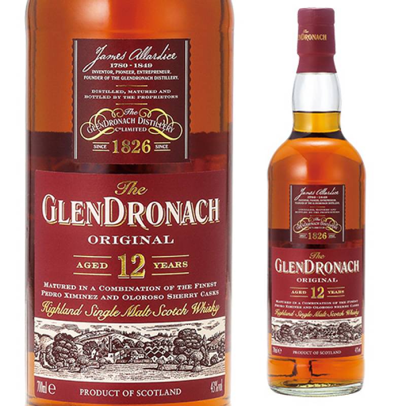 グレンドロナック12年 43度 700ml 並行 ハイランド シングルモルト ウイスキー シェリー樽 熟成 ウィスキー whisky 長S