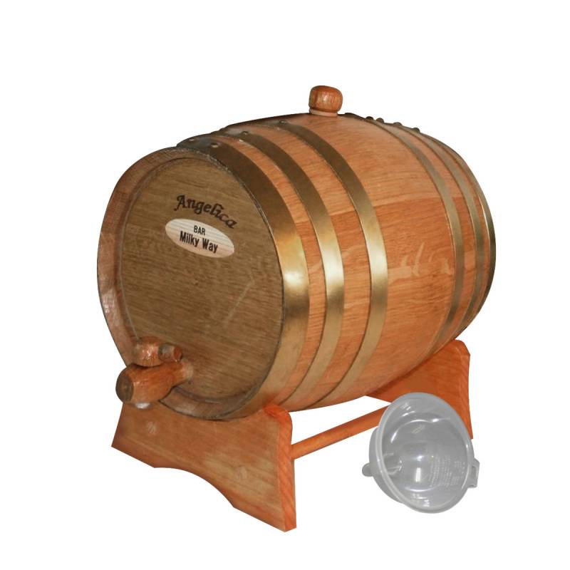 ミニ樽) 3L用 俺のシングルバレル じょうご付 オーク樽 ゴールドタガ