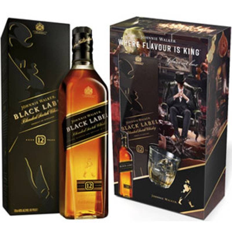 化粧箱入】【オリジナルグラス1脚付】ジョニー ウォーカー 黒ラベル