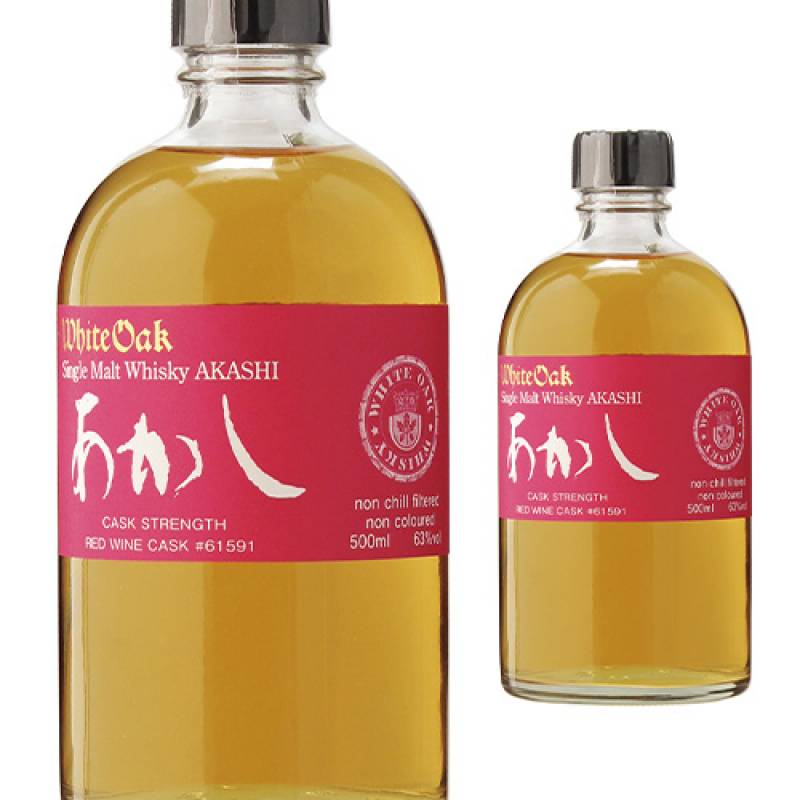 シングルモルトあかし 赤ワインカスク4年 63度 500ml ウイスキー