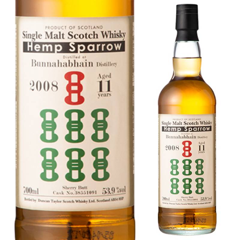 ヘンプスパロー ブナハーブン 2008 シェリーバット 700ml 53.9度