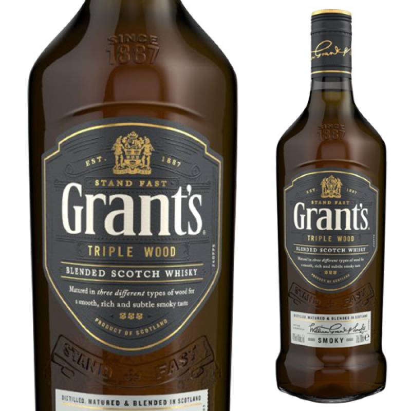 グランツ トリプルウッド スモーキー 700ml 40度 スコッチ ブレン
