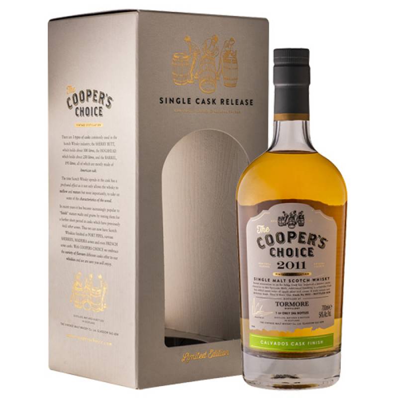 ザ クーパーズチョイス トーモア 2011 カルバドスフィニッシュ 700ml 54度　スコッチ スペイサイド シングルモルト ウイスキー 長S