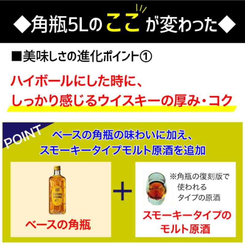 角瓶 5ℓ 新 サントリー 角瓶 5L 5000ml 業務用 ジャパニーズ ウイスキー