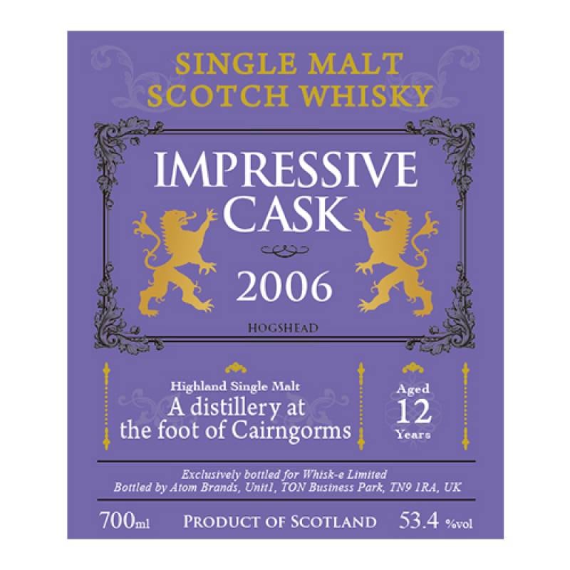 インプレッシブカスク ア ディスティラリー アット ザ フット オブ ケアンゴームズ 2006 700ml 53.4度 長S