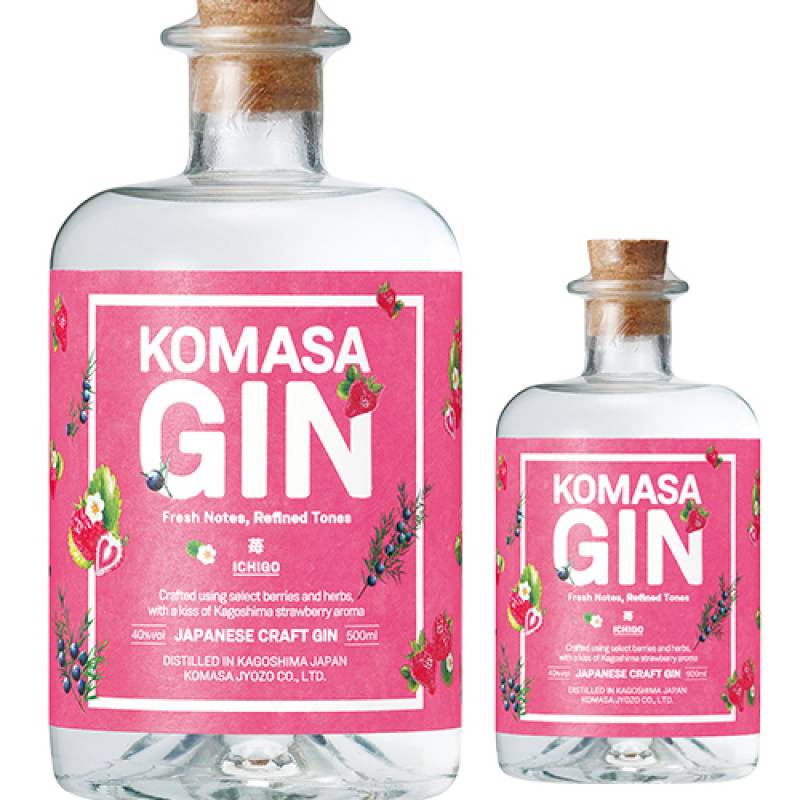 コマサジン 苺 45度 500ml ジャパニーズ クラフト ジン KOMASA GIN