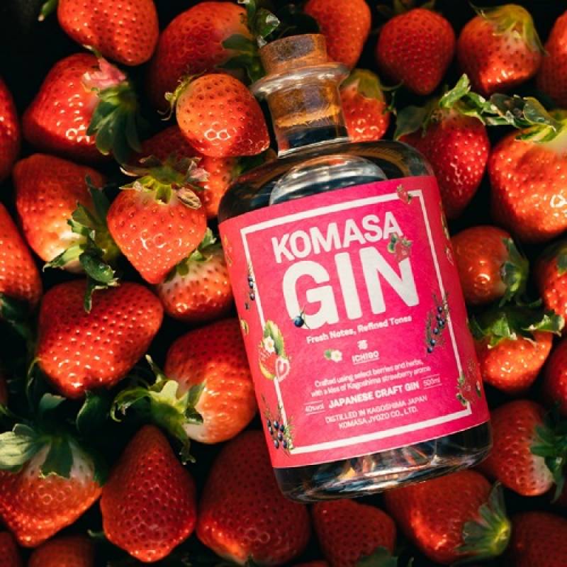 コマサジン 苺 45度 500ml ジャパニーズ クラフト ジン KOMASA GIN