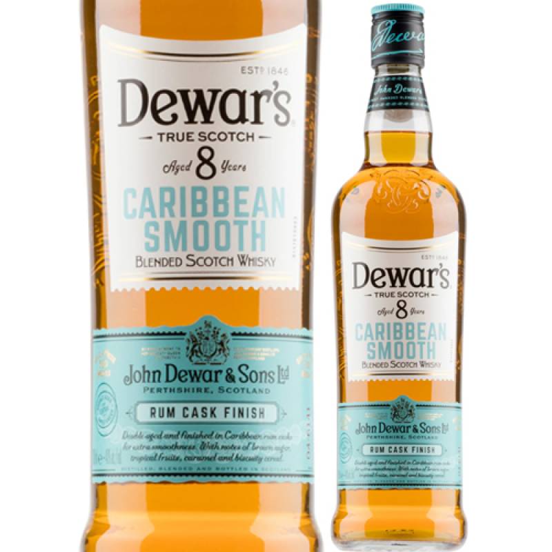 デュワーズ カリビアンスムース 8年 ラム カスク フィニッシュ 700ml 40度 スコッチ ウイスキー dewars scotch whisky 長S