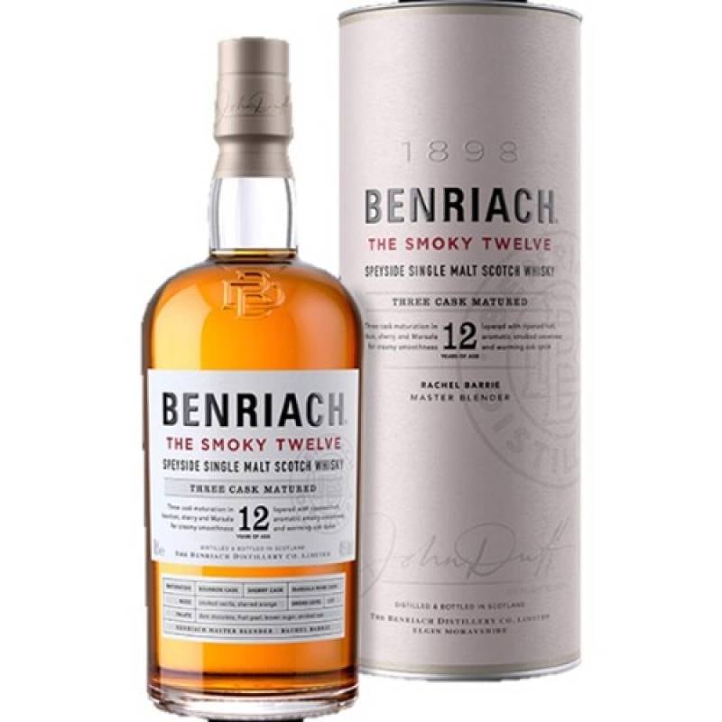 正規品 ベンリアック ザ スモーキー トゥエルブ 12年 700ml 46度 スリー カスク マチュアード スコッチ ウイスキー シングルモルト スペイサイド ブラウンフォーマン社 BENRIACH whisky 長S