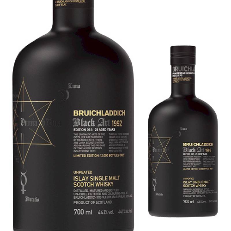 国内入手不可能　ブルイックラディ ブラックアート 1990 23年　E04.1 ブルイックラディ ブラックアート 09.1 700ml 44.1度 スコッチ
