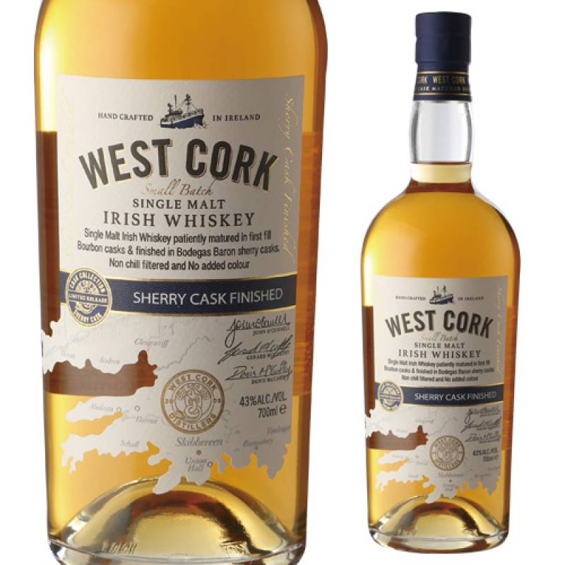 ウエストコーク シェリーカスクフィニッシュ 700ml 43度 アイリッシュ