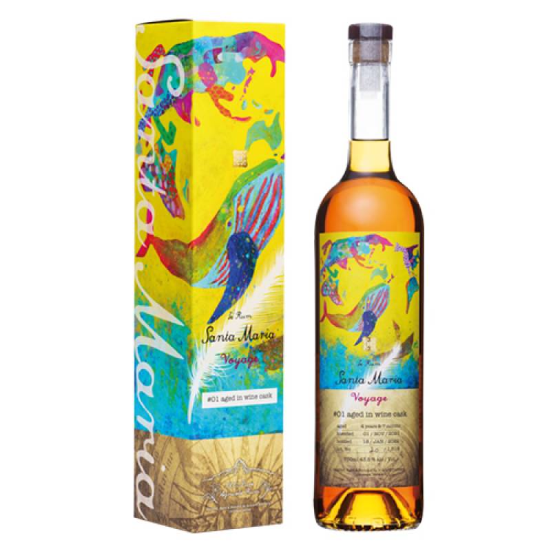 イエラム サンタ マリア ボヤージュ #01 エイジド イン ワインカスク 700ml 43度 ラム ダークラム Rum 沖縄 長S　