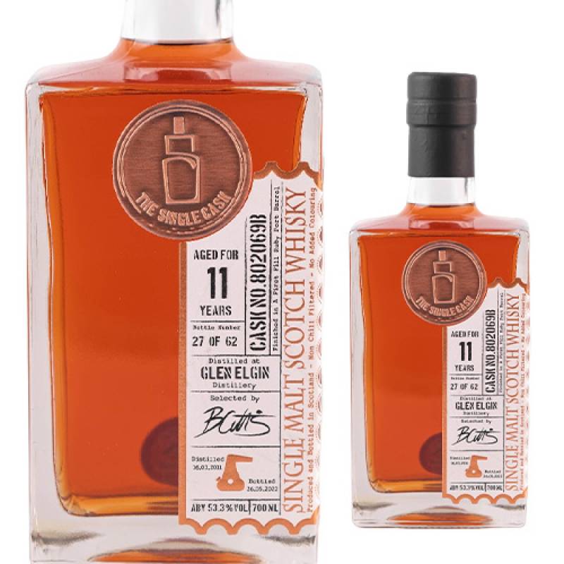 グレンエルギン 11年 2011 1stフィル ルビーポートバレル #802069B 700ml 53.3度 シングルキャスク シングルカスク スコットランド ウイスキー スペイサイド シングルモルト 虎S
