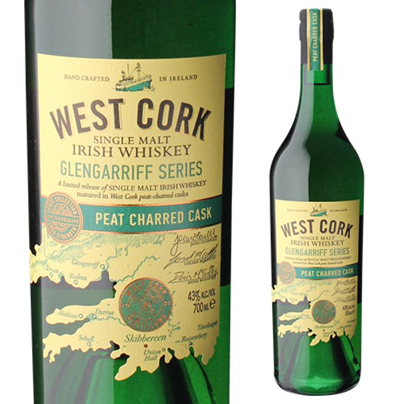 ウエストコーク グレンガリフ ピートチャード 43度 700ml　アイリッシュ シングルモルト ウイスキー　通常価格3,280円(税抜)が特別価格500円引きの2,780円(税抜)