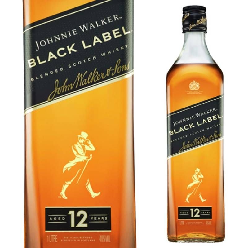 送料無料】 ケース販売 ジョニーウォーカー12年 黒ラベル 1L×12本
