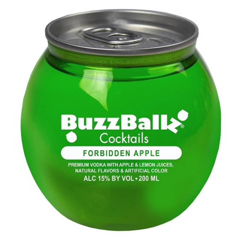 バズボールズ フォービドゥンアップル 200ml15度 新感覚カクテル RTD BuzzBallz Forbidden Apple 冷やしてそのまま カクテル リキュール パーティー 賞味期限2025年8月末 長S