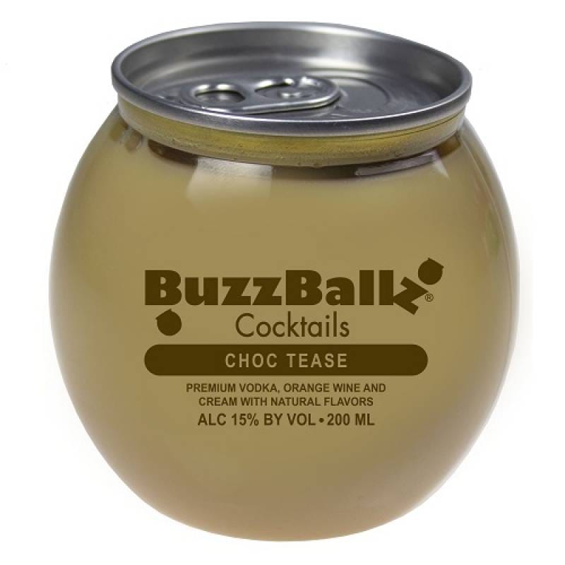 バズボールズ チョコティーズ 200ml15度 新感覚カクテル RTD BuzzBallz Lotta Colada  冷やしてそのまま カクテル リキュール パーティー 賞味期限2025年8月末 長S