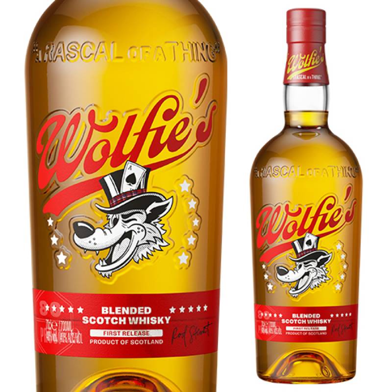 日本入荷総数 1,200本　ウルフィーズ ブレンデッド スコッチ ウイスキー 40度 700ml　ロッド スチュワート 監修 ロッホローモンド 長S