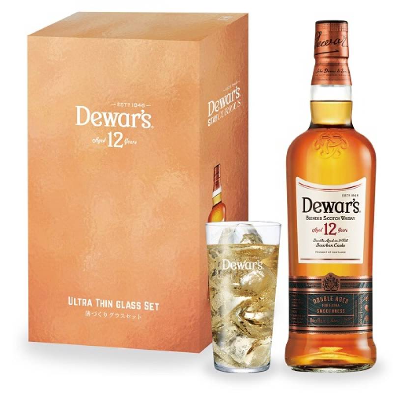 デュワーズ 12年 薄づくりグラス付 ギフト セット 40度 700ml スコッチ