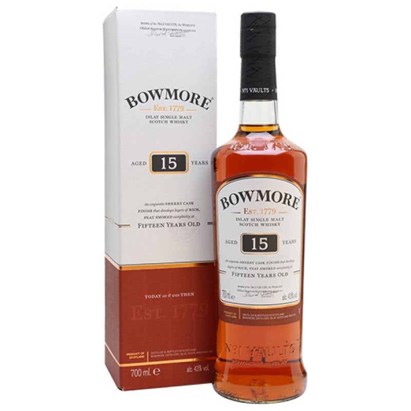 ボウモア 15年 並行 700ml 43度　ウイスキー スコッチ シングルモルト アイラ Whisky 長S