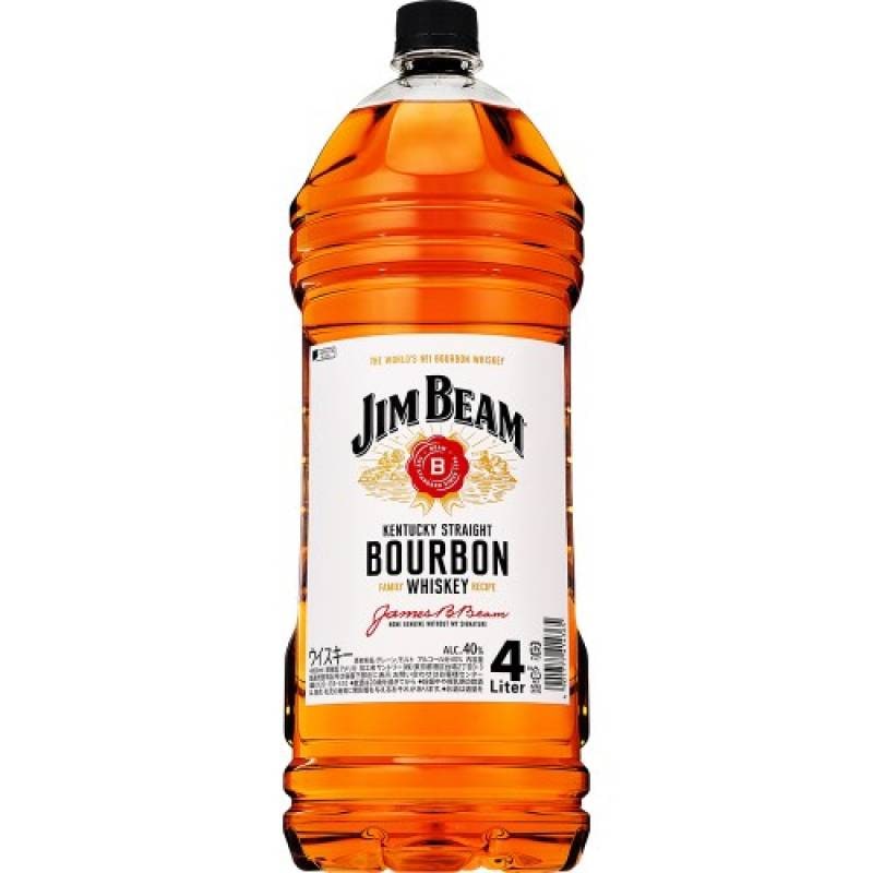 Jim Beam バーボンウイスキー 4リットル　4本 Amazon.co.jp: サントリー バーボン ジムビーム 業務用 ペット