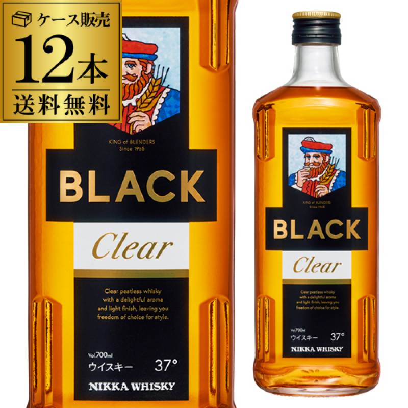 送料無料 ブラックニッカ クリア 37度 700ml 12本 ジャパニーズ